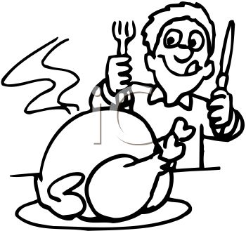 350x329 Turkey Dinner Clipart Black And White Clipart Panda