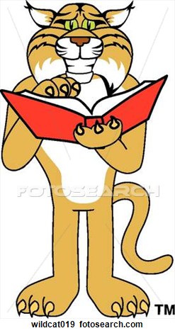247x470 Reading Wildcat Clipart