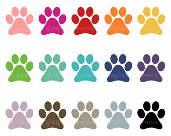 340x270 Paw Print Clip Art Etsy