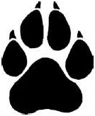 134x164 Wildcats Paw Print Clipart