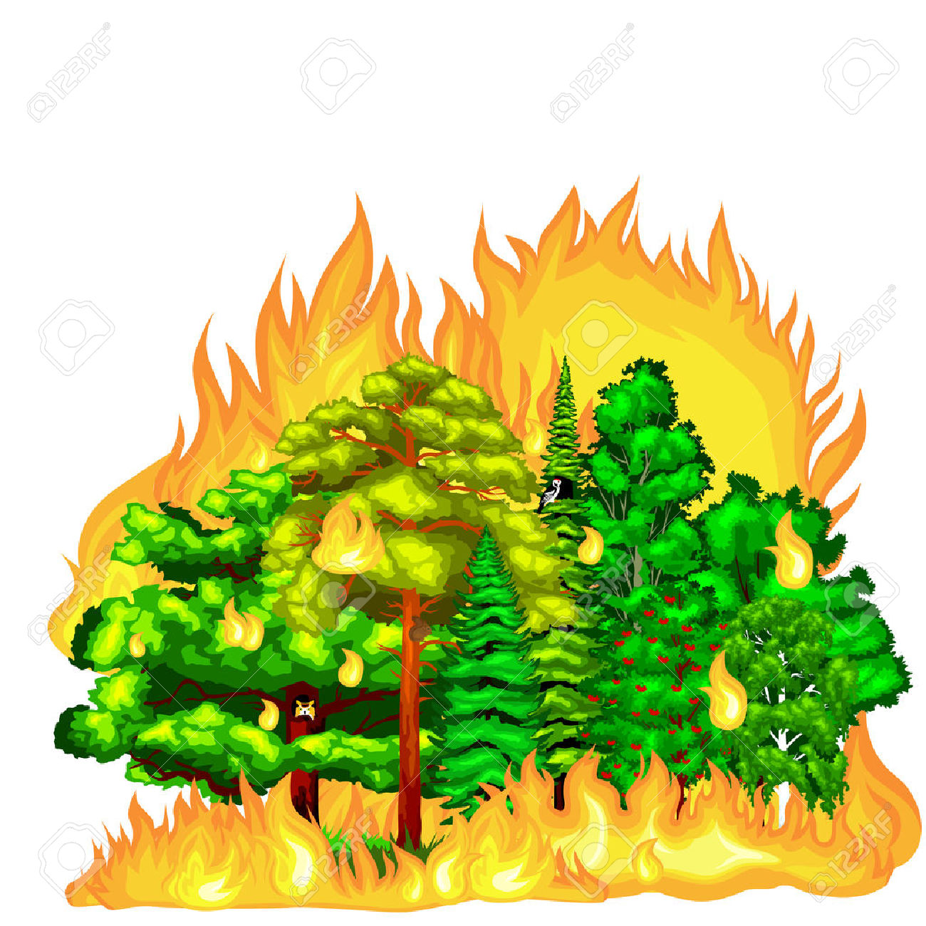 1300x1300 Fire Clipart Wildfire