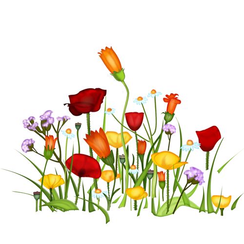 500x500 Grass And Flowers Clip Art Home Gt Clip Arts Gt Free Grass Flowers
