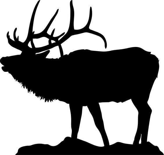 564x531 Silhouette Of Elk For Flat Bottom Bowls Httpwww.clipartpanda