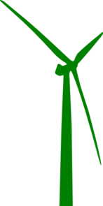 147x295 Wind Turbine Green Clip Art