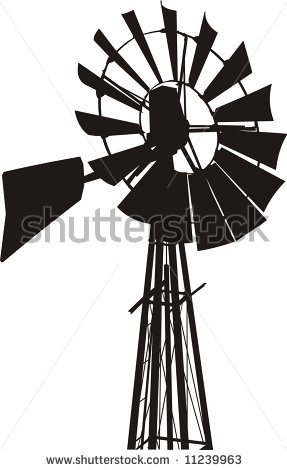 287x470 Windmill Farm Clipart
