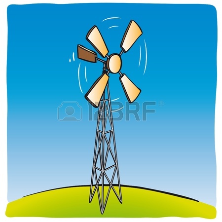 450x450 Old Wind Turbine Royalty Free Cliparts, Vectors, And Stock