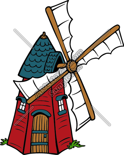 400x500 Mill Clipart Windmill