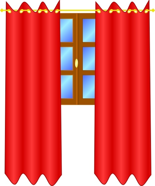 498x596 Window With Draperies Clip Art Free Vector In Open Office Drawing