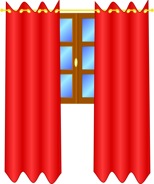 498x596 Window With Draperies Clip Art Free Vector 4vector