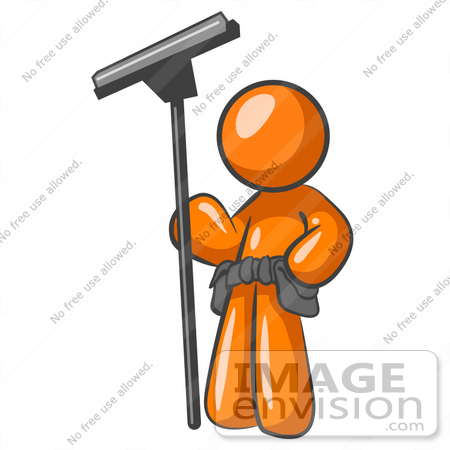 450x450 Clip Art Graphic Of A Window Cleaner Orange Guy