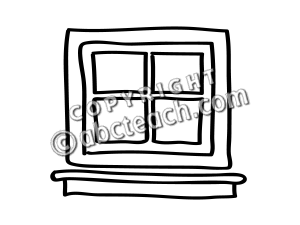 300x225 White Window Clipart