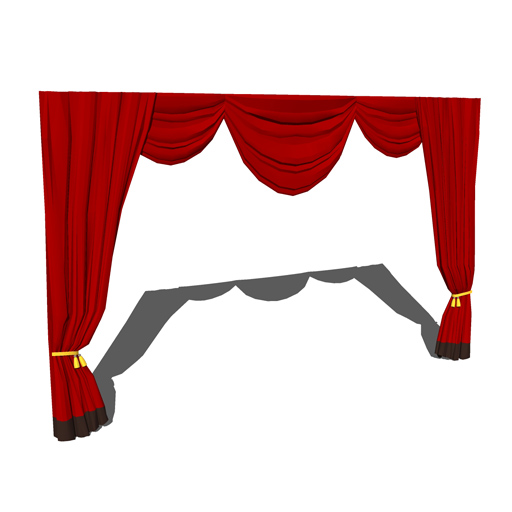 512x512 Stage Curtains 3d Model