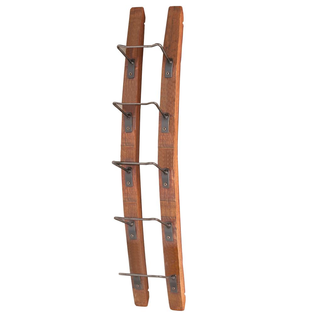1000x1000 Wine Enthusiast Barrel Stave 5 Bottle Wall Wine Rack 570 08 10