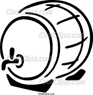 300x305 Wine Barrel Vector Clip Art