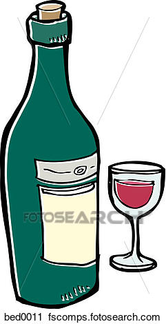 241x470 Clipart Of A Wine Bottle And Glass Bed0011