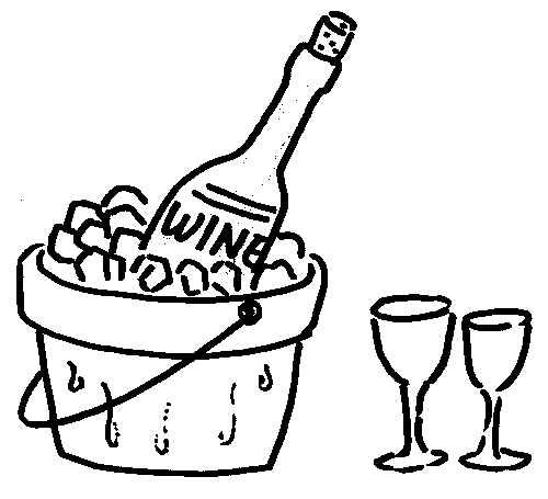 500x455 Free Wine Clipart Black And White Image