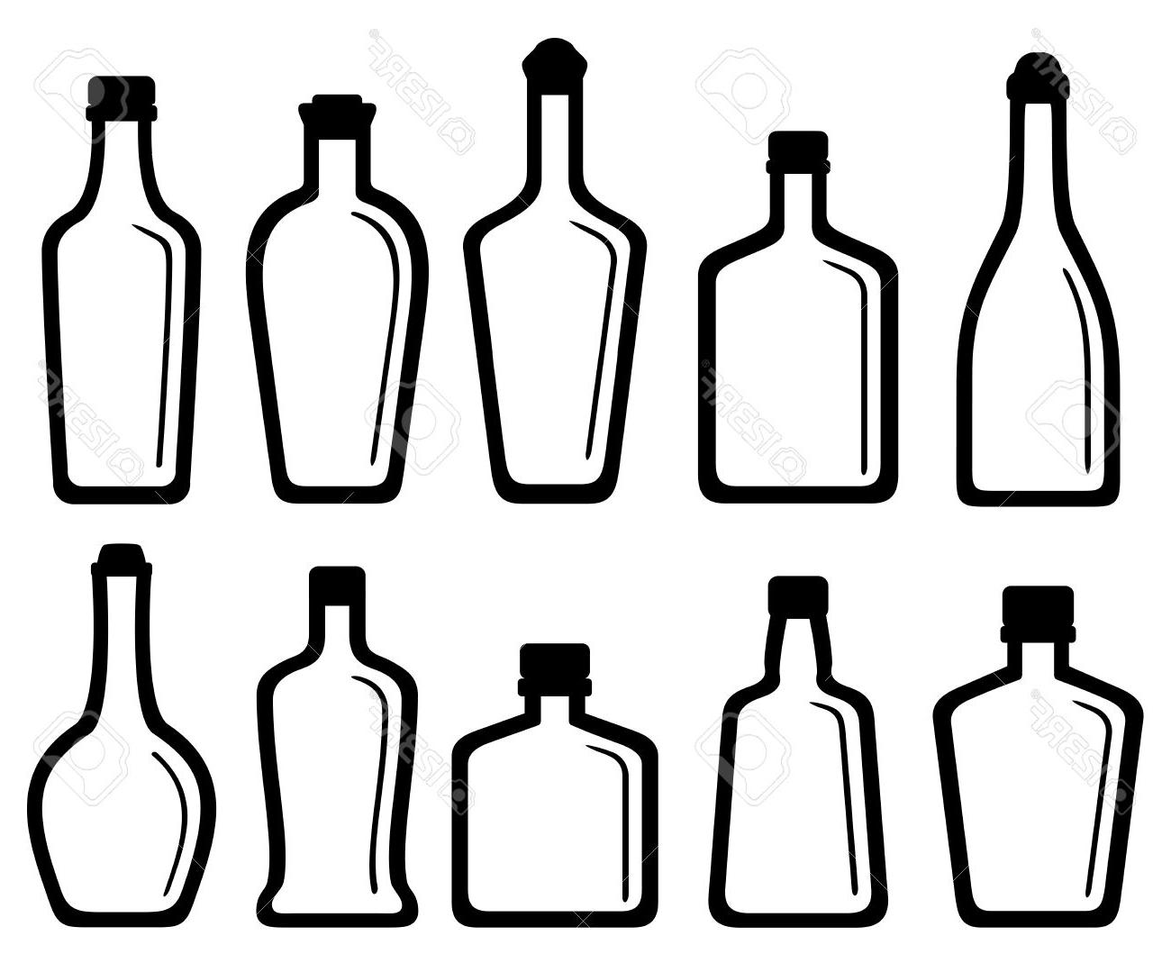 1300x1059 Best Hd Bottles Silhouette Alcohol Bottle Clipart Black And Design