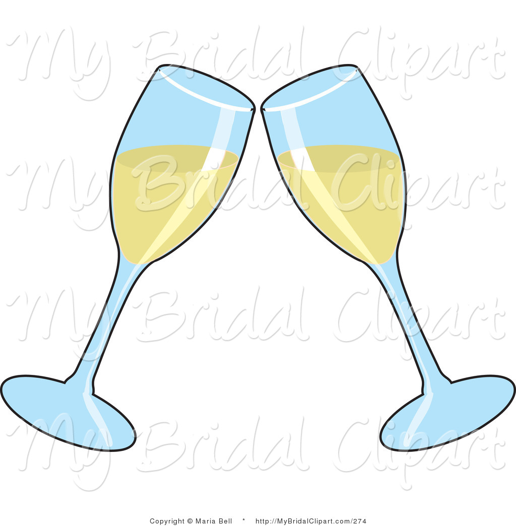 1024x1044 Bridal Clipart Of Two Champagne Glasses Toasting With White Wine