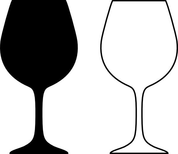 600x521 Free Wine Clipart Black And White Image