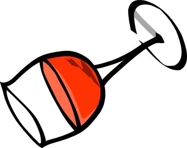 600x474 Tilted Wine Glass Clip Art