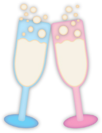 340x440 Champagne Glasses Clip Art