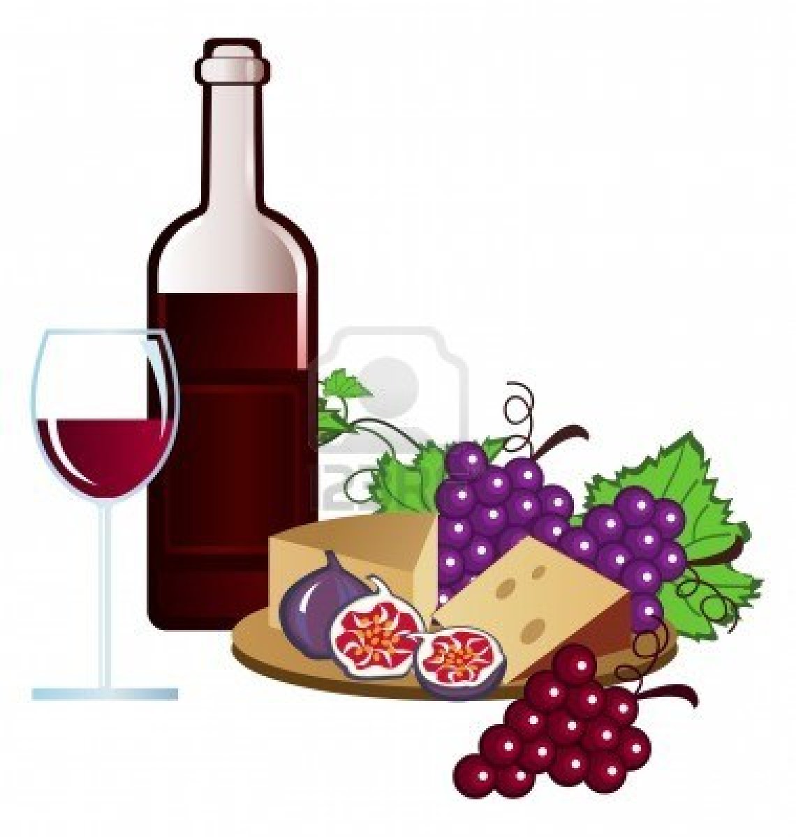 1140x1200 Wine, Cheese And Grape Clipart