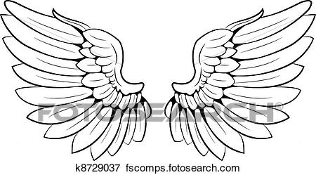 450x249 Clip Art Of Wings K8729037