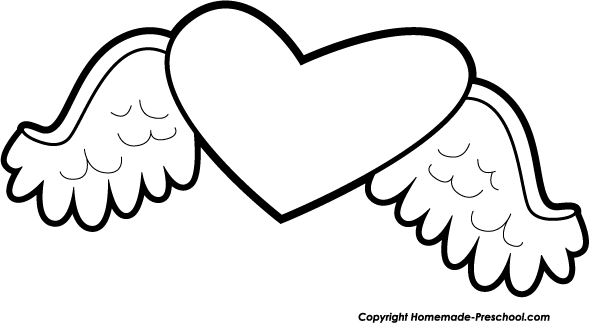 589x323 Heart With Wings Clipart Clipartmonk