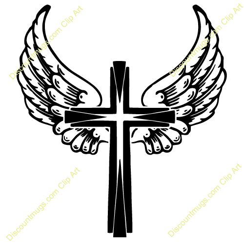 500x500 Wings Clipart Cross