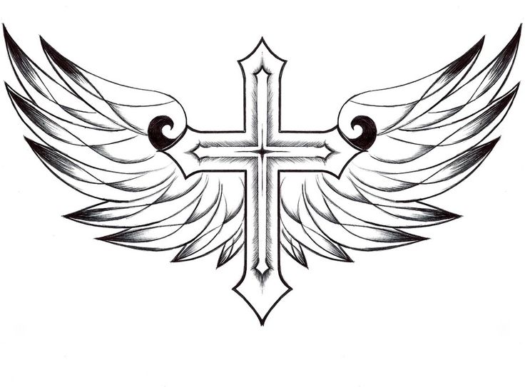 736x543 31 Best Angel Outline Tattoo Heart Images Pink