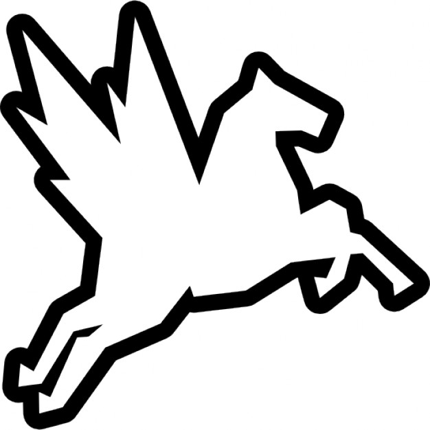 626x626 Horse With Wings Outline Icons Free Download