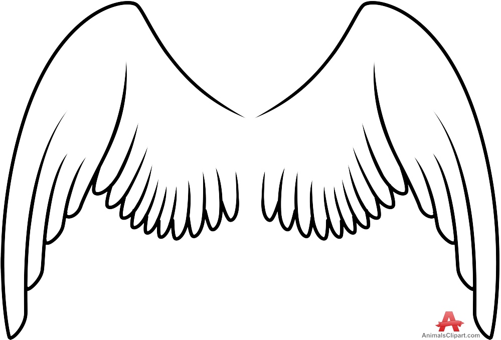 999x678 Outline Wings Design Free Clipart Design Download