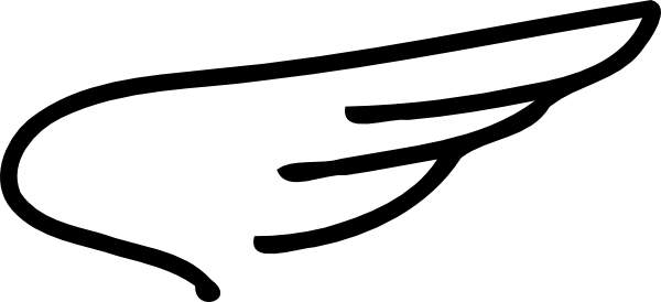 600x274 Simple Wings Clipart