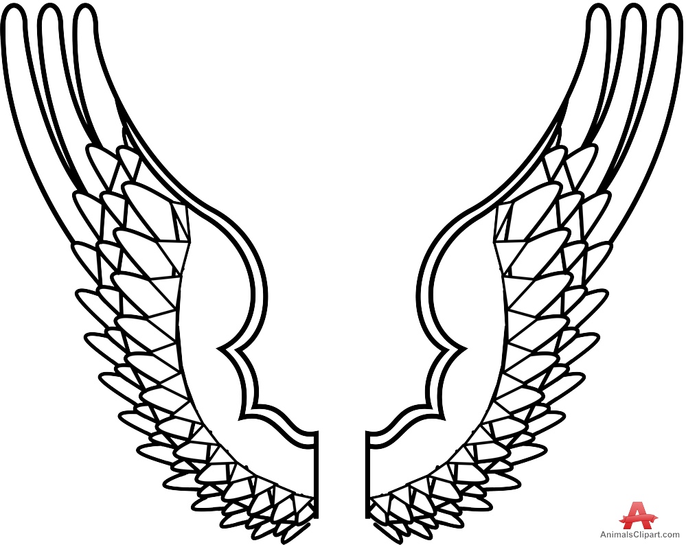999x794 Wings Outline Clipart Free Clipart Design Download