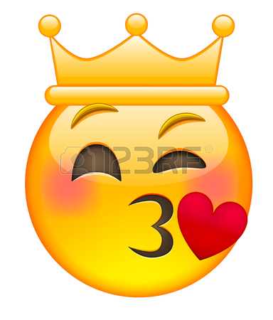 384x450 Distrust Face With Crown. Distrust Emoji With Crown. Distrust