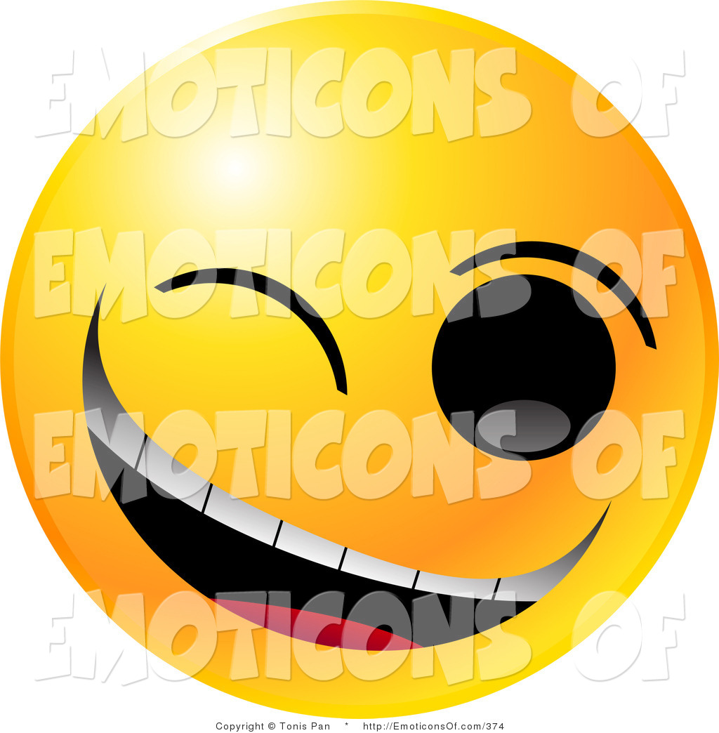 1024x1044 Clip Art Vector Of A Round Yellow Emoticon Face Winking
