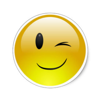 324x324 Wink Emoticon Stickers Zazzle.co.uk