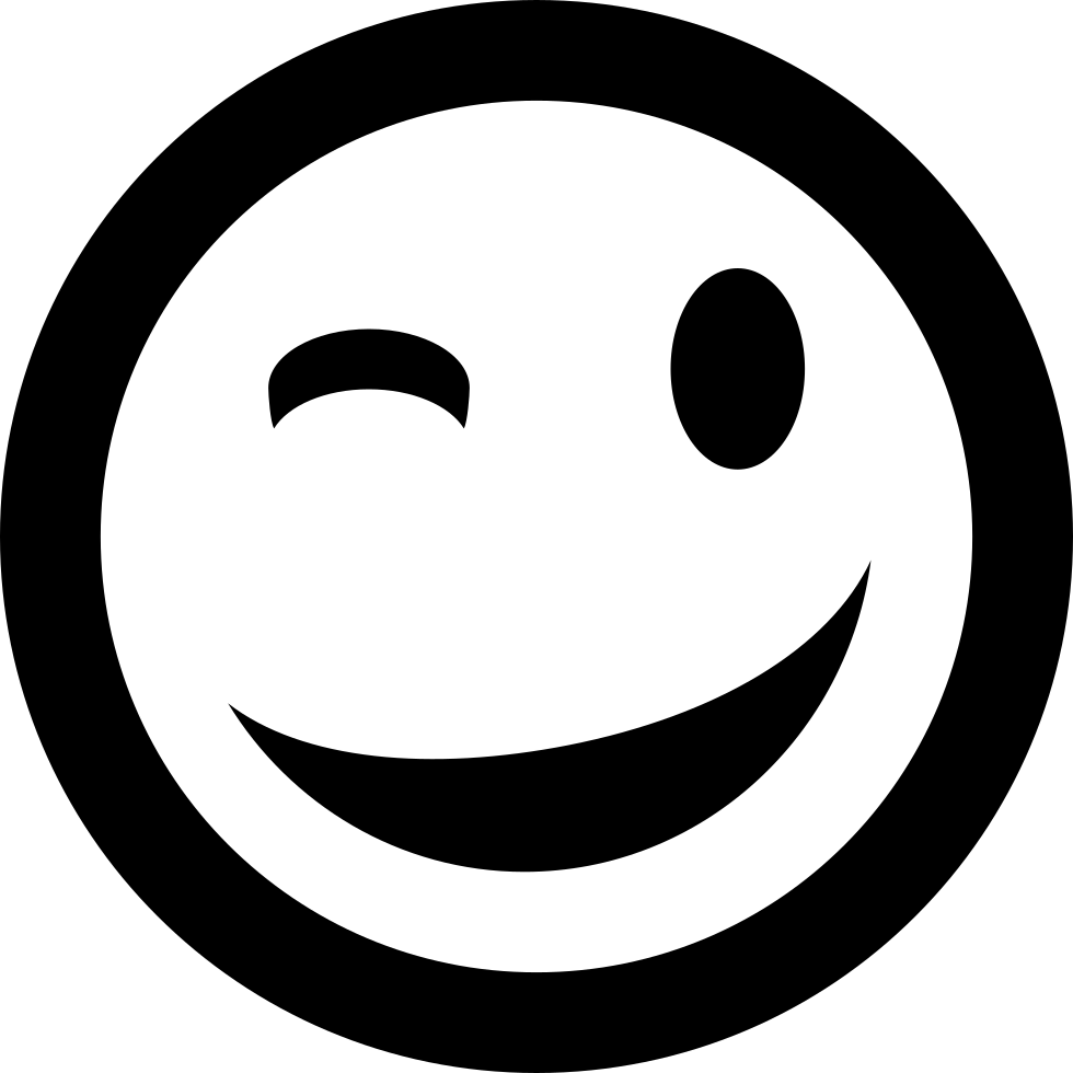980x980 Wink Emoticon Smiley Face Svg Png Icon Free Download ( 1512