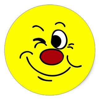 324x324 Wink Face Stickers Zazzle