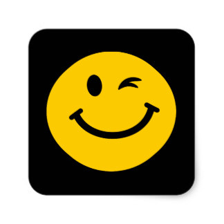 324x324 Winking Smiley Face Stickers Zazzle.co.nz