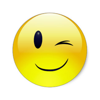 324x324 Custom Winking Smiley Face Stickers Zazzle.ca