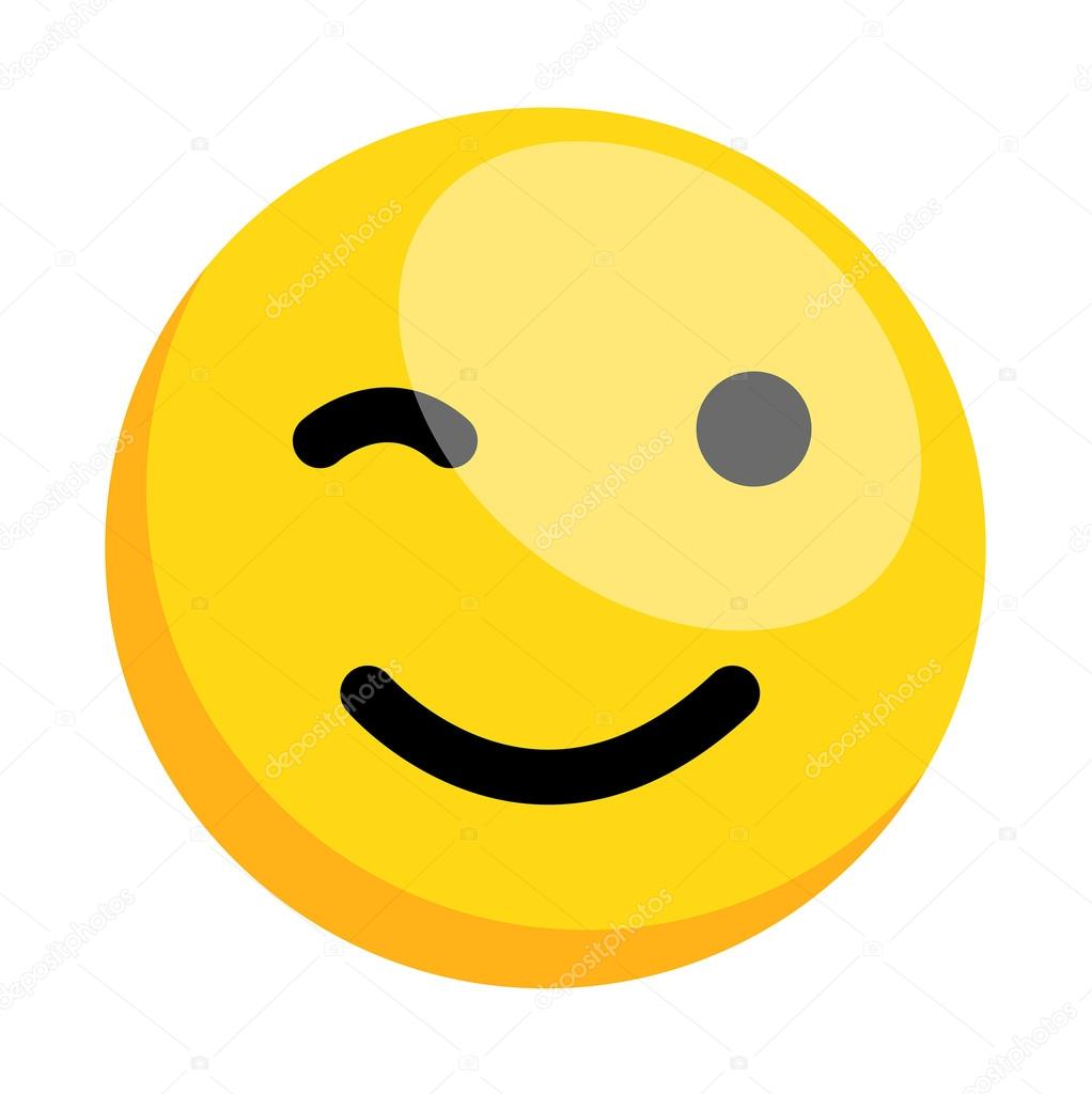 1022x1024 Winking Eye Smiley Stock Vector Baavli