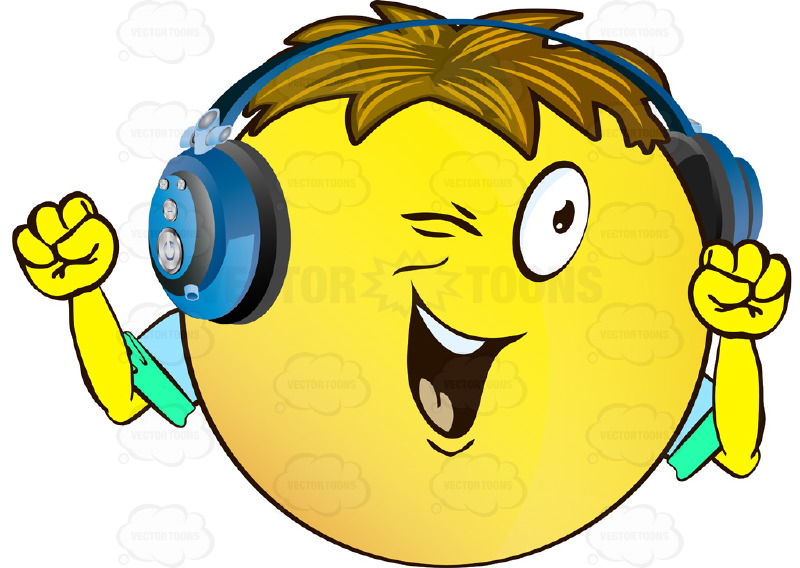 800x568 Winking Yellow Smiley Face Emoticon With Arms, Brown Hair