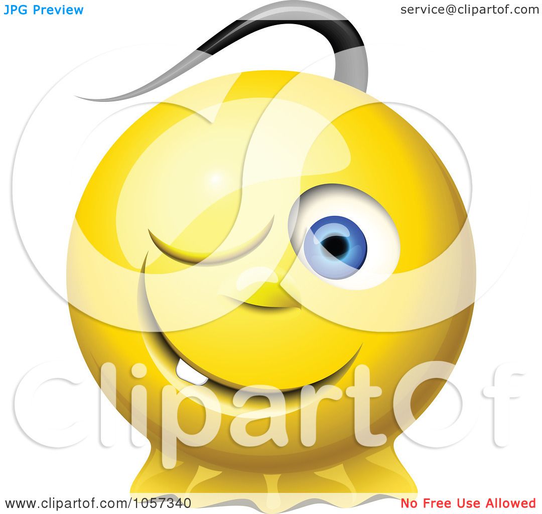 1080x1024 Royalty Free Vector Clip Art Illustration Of A 3d Winking Yellow
