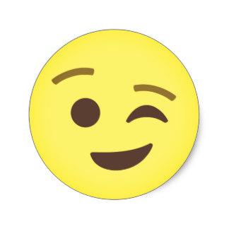 324x324 Custom Winking Smiley Face Stickers Zazzle.ca