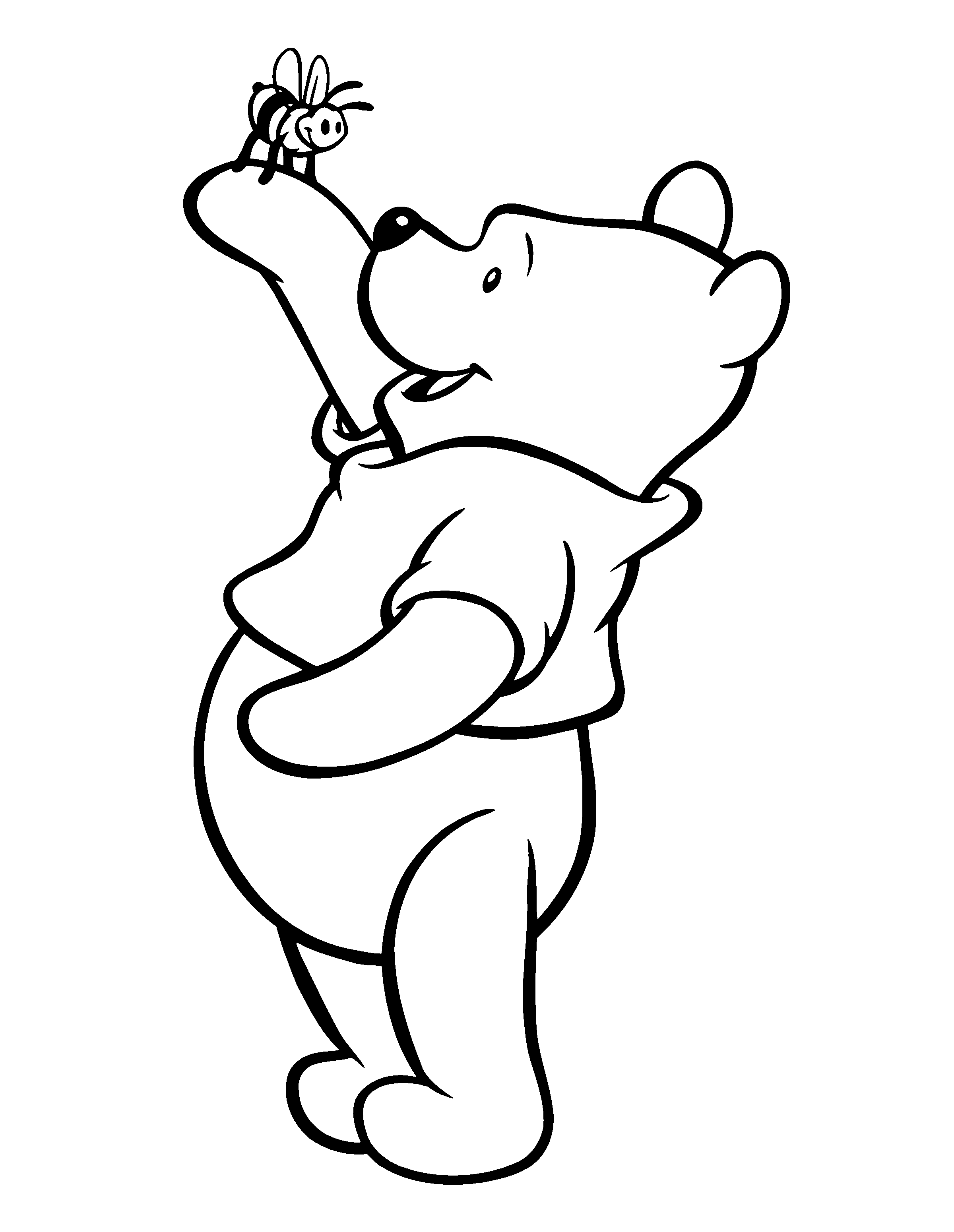 2400x3100 Black And White Winnie The Pooh