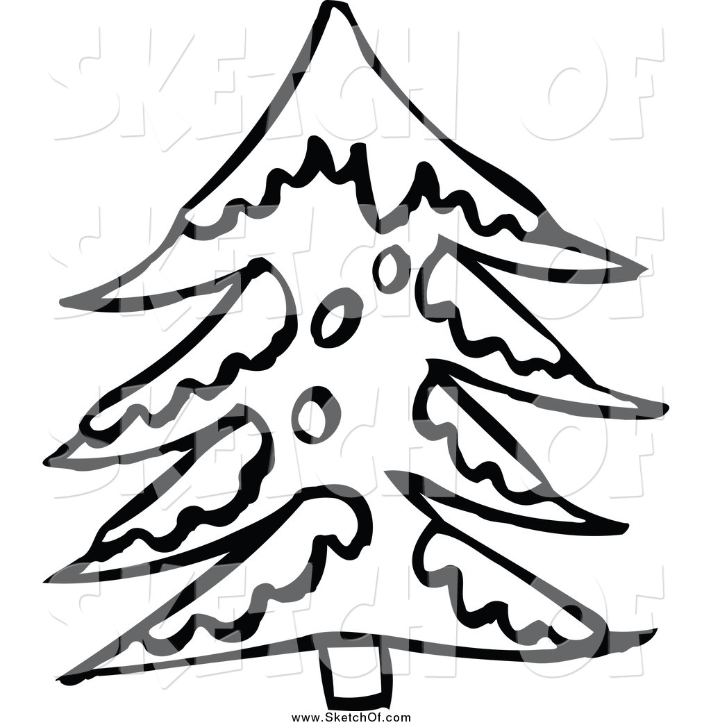 1024x1044 Snow Tree Clipart Black And White