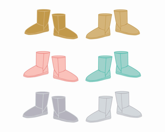 570x456 Winter Boots Clipart