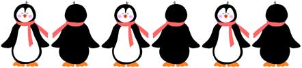 442x100 Winter Penguin Clip Art Border Clipart Panda