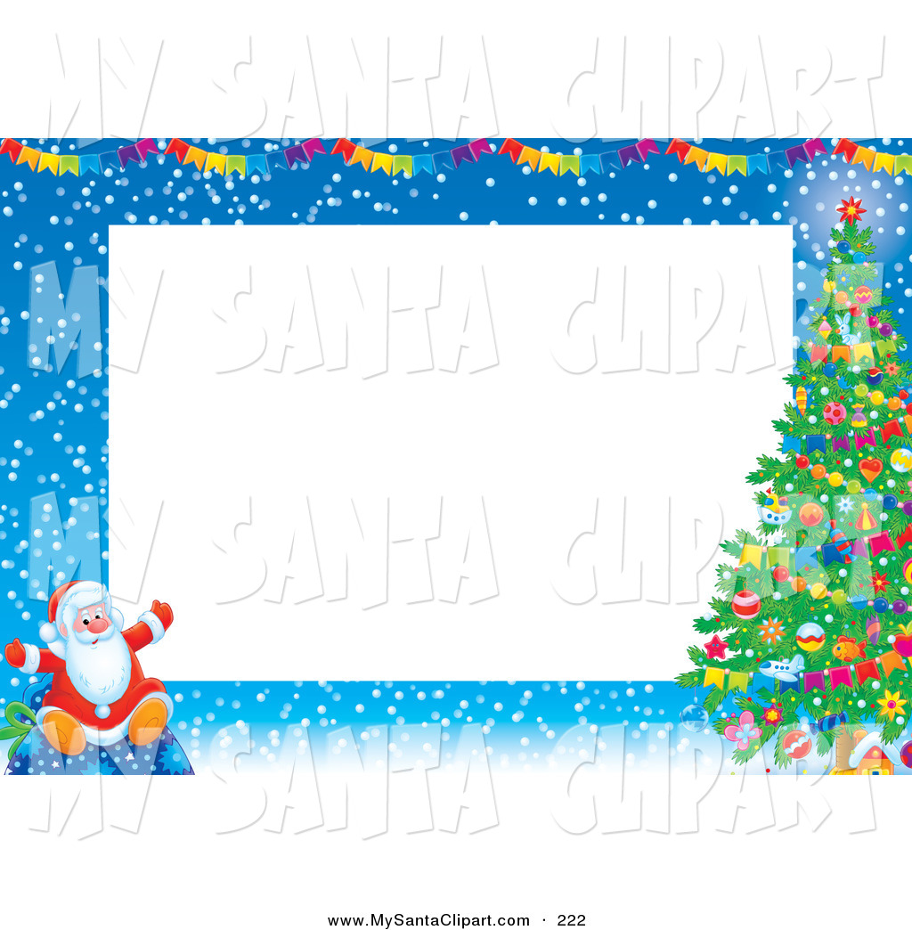 1024x1044 Winter Themed Santa Claus Border Merry Christmas Amp Happy New